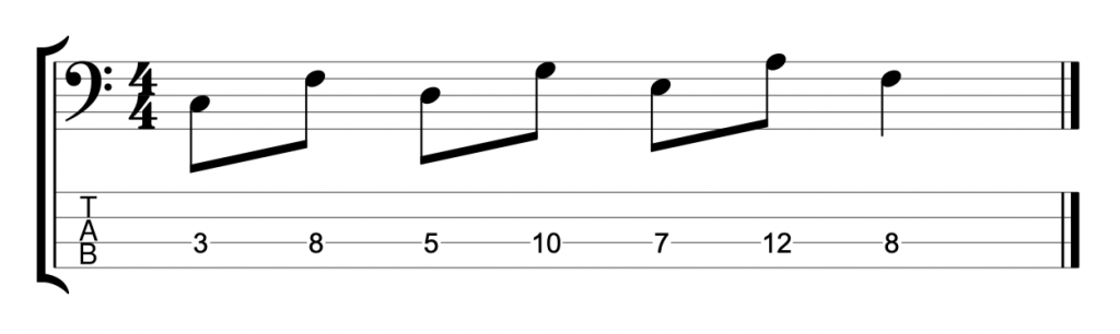 4th intervals on a single string