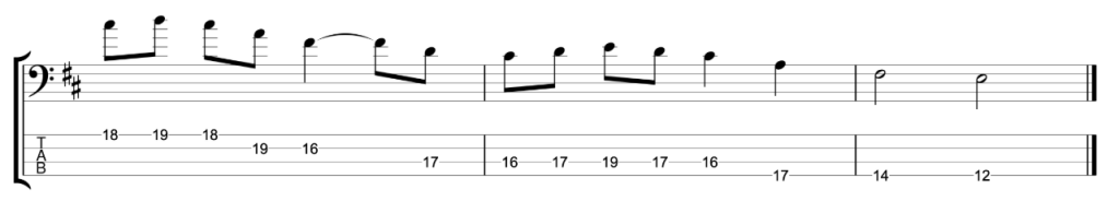 D major 9th arpeggio on a Esus chord