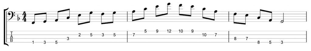 F major 9th arpeggio on G sus chord