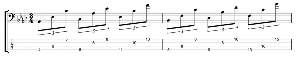 Ab major and Bb minor triads