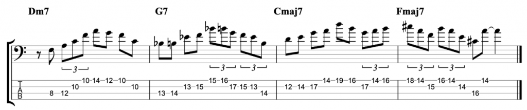 Jazz Lick using both Standard and Altered Pentatonic Scales