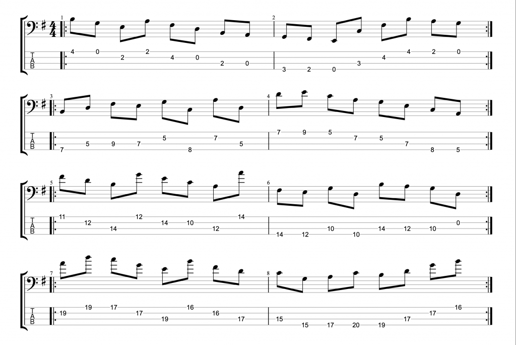 G Major 10 Minute Bass Practice Workout