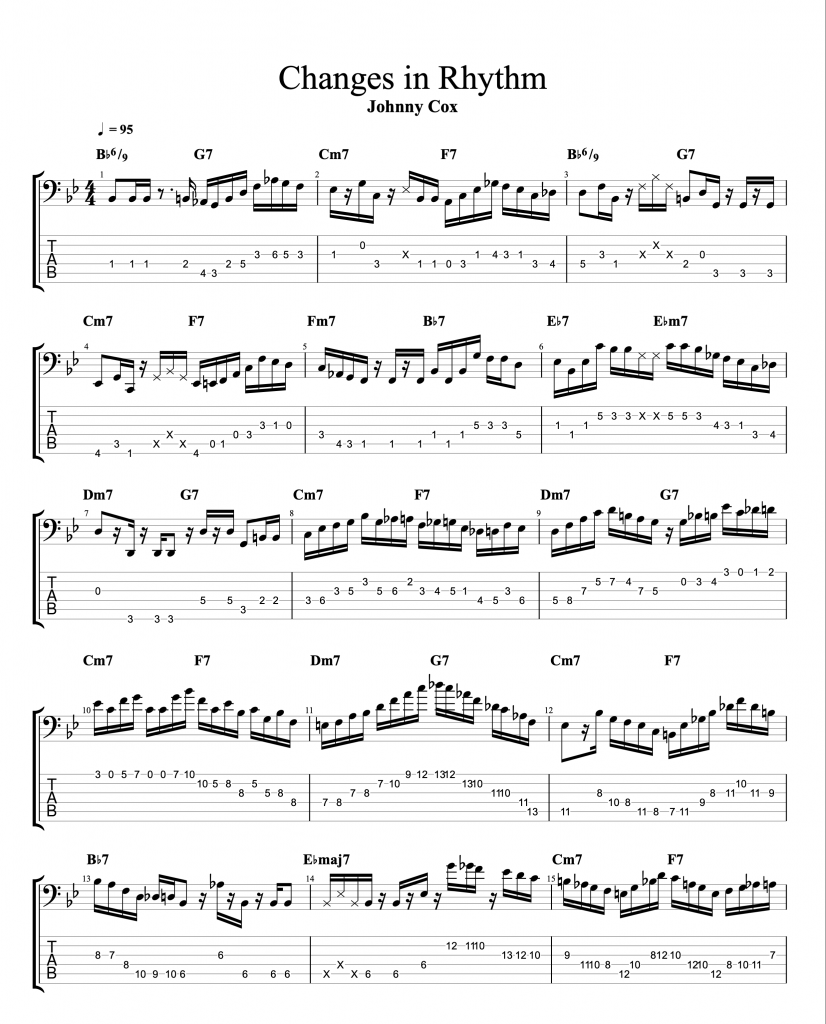 Bass Tab Archives Johnny Cox Music