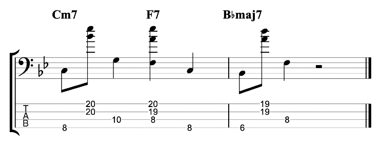 Tapping Chords - II-V-I Exercise