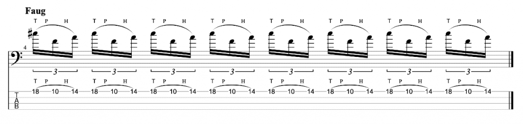 Tapping Triads Exercise for Bass Guitar