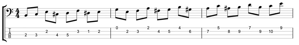 Major Scale Jazz Exercise with Chromatic Approach Notes