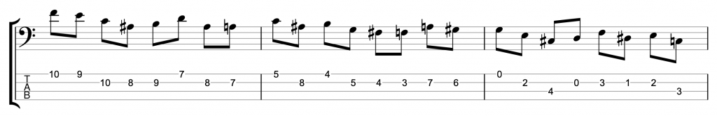 Major Scale Jazz Line in 3rds with Chromatic Approach Notes