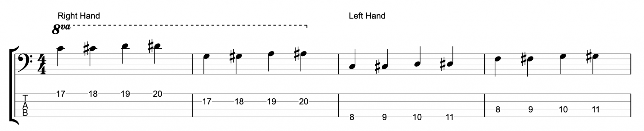 Tapping Chords on Bass Guitar - Bass Practice Diary 133 - Johnny Cox Music