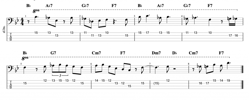 CTA by Jimmy Heath - 4-string Bass TAB 